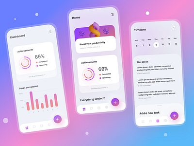 Task Manager - Mobile Design 2021 2021 design 2021 trend alphadesign clean design designs germany julius branding minimal mobile mobile app mobile app design mobile design mobile ui mockup modern spring summer ui