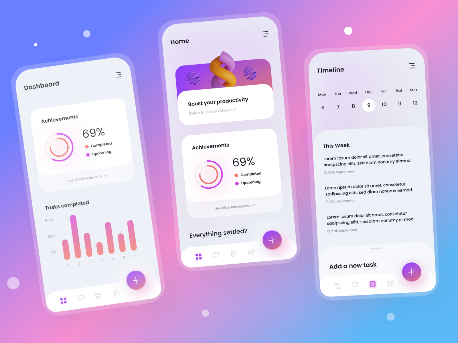 Task Manager - Mobile Design by Julius Branding for Alphadesign on Dribbble