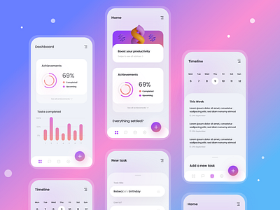 Task Manager - Mobile App Design 2021 2021 design 2021 trend alphadesign clean design designs germany julius branding minimal mobile mobile app mobile ui organization organize organizer task task list tasks ux