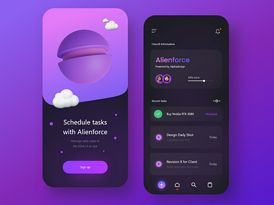 Task Manager - Mobile Design 2021 2021 design 2021 trend alphadesign clean design designs germany julius branding minimal mobile mobile app mobile app design mobile design mobile ui task task list task management tasks tasty