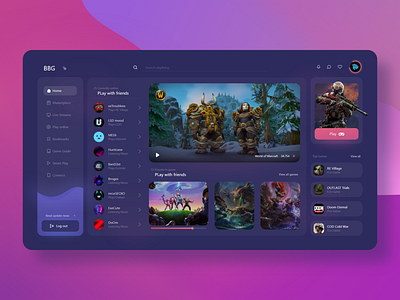 BBG Gaming - Dashboard Design