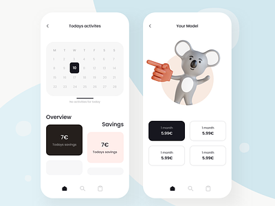 Savings App - Mobile Design