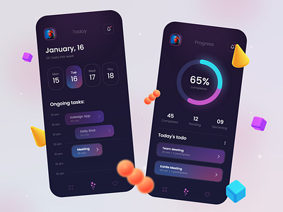 Task Manager - Mobile Design Concept 2021 2021 design 2021 trend 2021 ui alphadesign clean design designs illustration julius branding logo mobile mobile 2021 modern modern ui modern ux trend design trendy ui ux