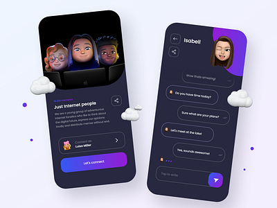 Messenger App - Mobile Design Concept 2021 2021 app design 2021 design 2021 trend alphadesign clean design design trends designs illustration julius branding logo mobile mobile ui modern modern design trend app trend design trends 2021 ui