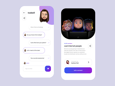 Messenger App - Mobile Design 2021 2021 design 2021 trend alphadesign clean design design trends designs illustration julius branding logo mobile mobile design mobile trends mobile ui modern trend design trends trends 2021 ui