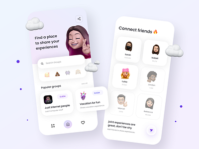 Social Media App - Mobile Design 2021 2021 design 2021 trend alphadesign app design app trends clean design designs illustration julius branding logo mobile mobile ui mobile ux modern popular popular design trends ui