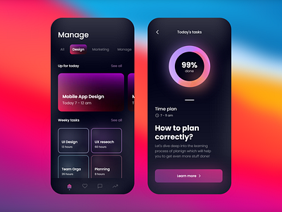 Task Manager - Mobile App Design 2021 2021 design 2021 trend alphadesign branding clean design designs illustration julius branding logo mobile mobile ux modern trend trend 2021 trends 2021 trendy ui ux