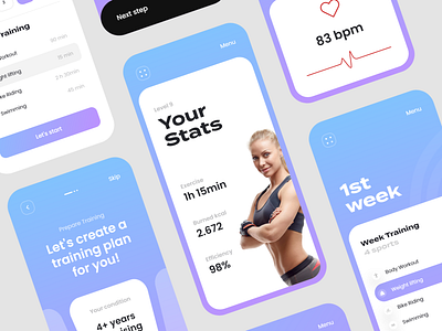 Sports App - Mobile Design Concept 2021 2021 design 2021 trend alphadesign app design app designs clean concept design designs illustration logo mobile design modern modern design modern mobile trend design trends trendy ui