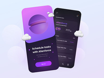 Task Manager - Mobile App Design 2021 2021 design 2021 trend alphadesign app clean design designs easy illustration julius branding logo manage modern task tasks tool trends trendy ui