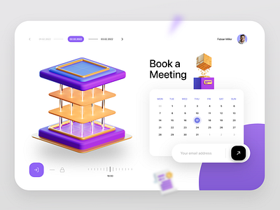 Book Meetings - Webapp 2021 2021 design 2021 trend 3d clean design designs frost german germany illustration logo minimal modern trend ui unlikeothers vibrant web white space