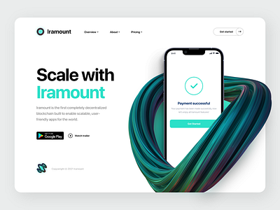 Iramount - Decentralized Blockchain 2021 2021 design 2021 trend 3d agency clean design designs frost german germany graphic design illustration juliusbranding logo modern ui vibrant visual visual design