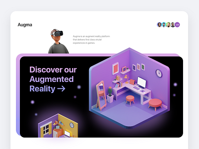 Augma - Augmented Reality 2021 2021 design 2021 trend 2022 3d animation branding clean design designs graphic design illustration logo modern motion graphics ui unlikeothers vibrant visual visual design