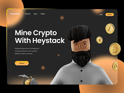 Heystack - Crypto Mining Platform 2021 2021 design 2021 trend 3d animation branding clean crypto design designs german germany graphic design illustration juliusbranding logo motion motion graphics ui unlikeothers