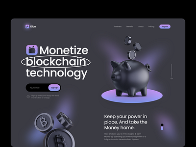 Oico - Blockchain Landing Page Design 2021 2021 design 2021 trend 3d animation blockchain branding clean design designs graphic design illustration logo motion motion graphics new trendy typography ui unlikeothers