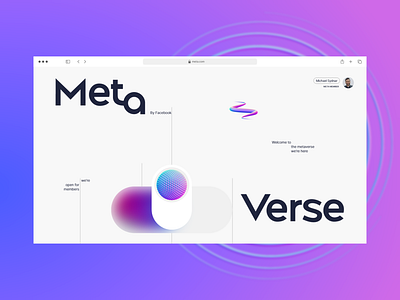 Metaverse - Slider Design 3d animation branding clean design designs graphic design illustration logo meta metaverse modern motion graphics nft trends trendy ui unlikeothers web website