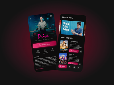 Online Cinema app cinema concept movies online cinema ui
