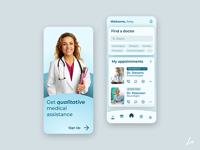 Medical Assistance App app concept clinic concept medical medtech mobile app ui