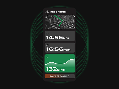 Bike Recorder App app ui bicycle bike companion app concept sport