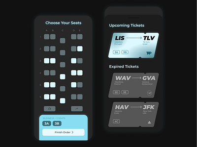 Plane Tickets App app ui mobile app plane plane tickets ticket booking