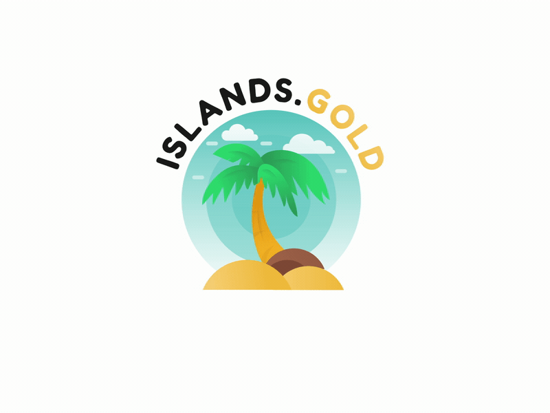 Islands.Gold Logo Animation 2d an after effects animated logo animation animation 2d animation after effects animation design logo animated logo animation logo animations motion graphics