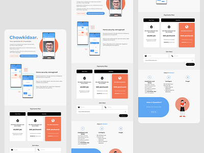 Product landing page UI design