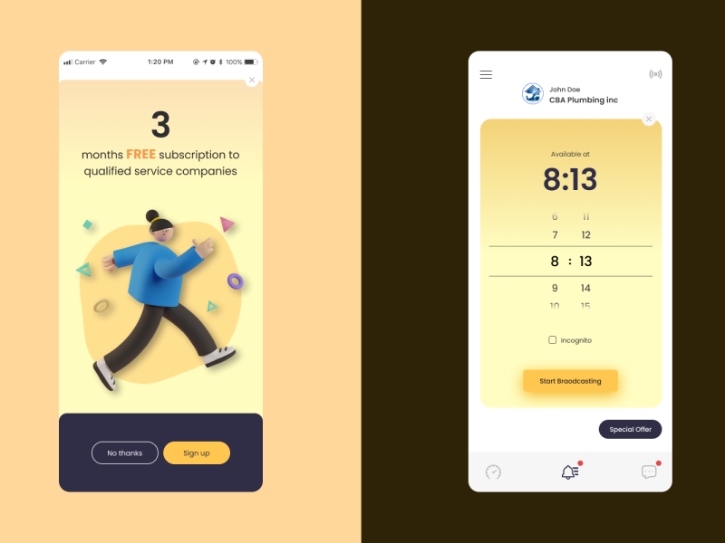 Timer and splash screen popup by Yousaf Imran on Dribbble