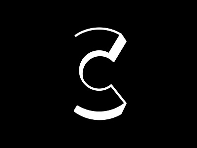C mark logo concept concept design graphic identity illusion letter logo perspectie sign simple typography