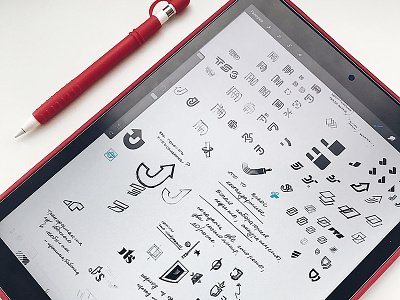 Sketches concept design graphic identity illustration ipad logo process procreate procreateapp sketch wip