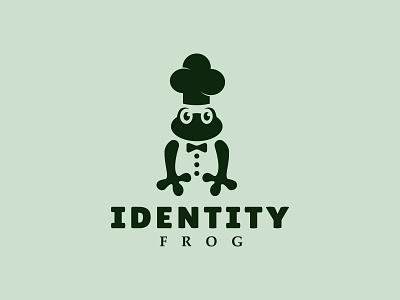 Chef Frog Logo animal brand brand identity branding design freelance frog graphic design icon illustration logo logo design logodesign logos photo restaurant