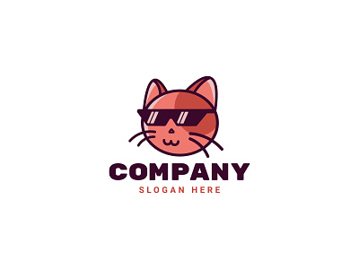 Cool Cat Logo animal animal logo brand branding cat catlogo cool design freelance graphic design illustration logo logo design smart typography vector