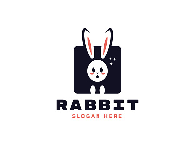 Rabbit Logo animal brand branding cute design freelance graphic design icon identity illustration logo logo design rabbit simple tv