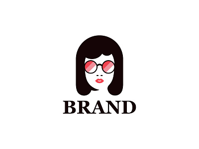 Fashion Girl Logo beauty brand branding design fashion girl icon identity illustration logo logo design sunglasses