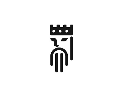 Geometric king logo