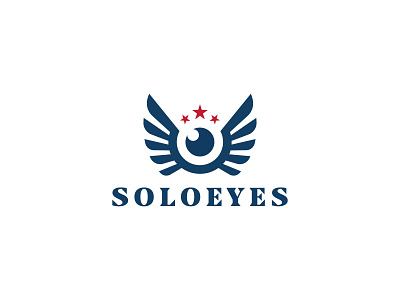 SoloEyes america brand branding design graphic design illustration logo logo design ui ux vector wings