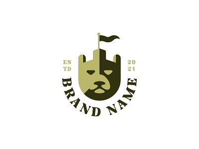 Bear Castle Logo animal animation bear branding castle design graphic design illustration king logo logo design luxury royal