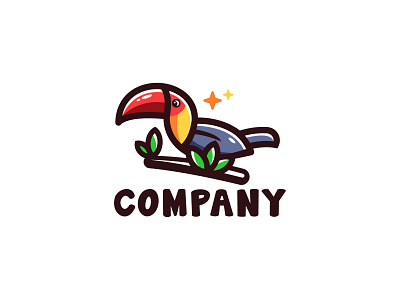 Colorful Toucan Bird Logo art bird brand branding color colorful company design graphic design illustration logo logo design toucan