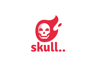 Fire Skull Logo brand branding design graphic design illustration logo logo design vector