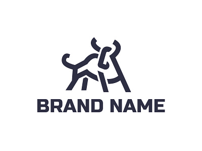 Bull Logo brand branding design graphic design illustration logo logo design ux vector