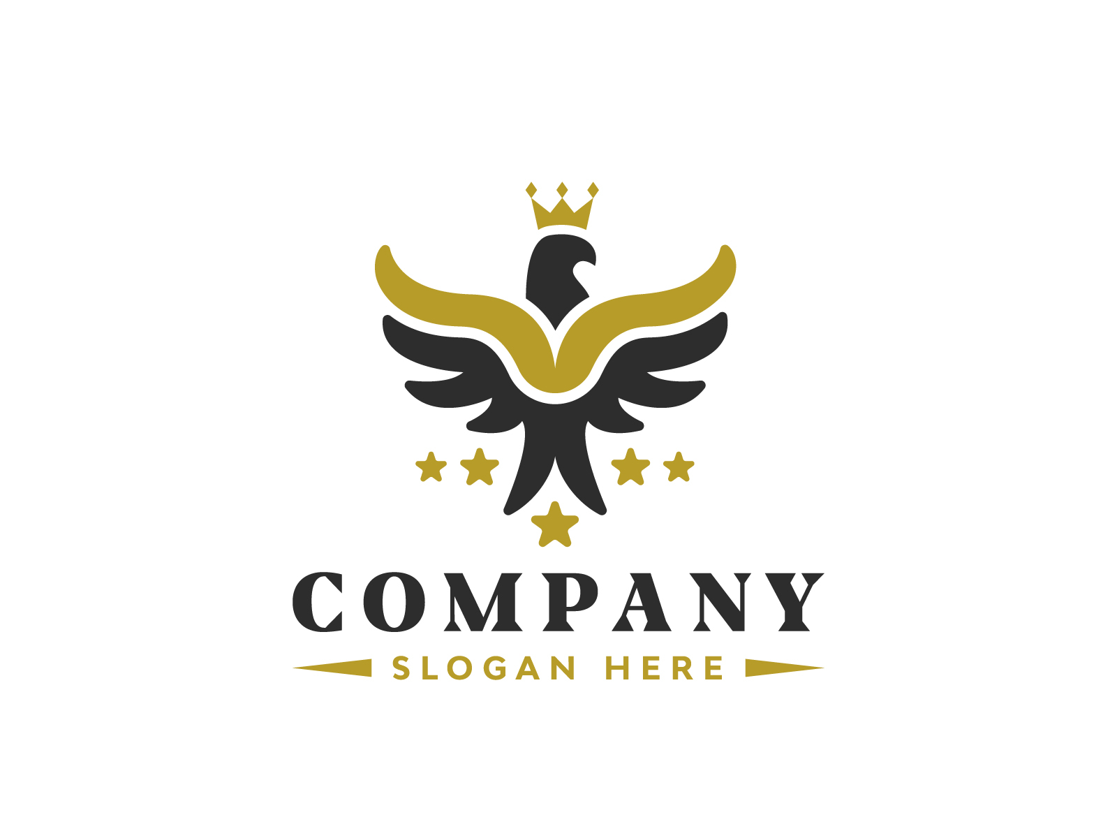 Eagle King Head With Crown Illustration Stock Illustration - Download Image  Now - Eagle - Bird, Head, Logo - iStock