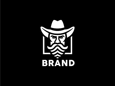 Old Man Cowboy Logo brand branding design graphic design illustration logo logo design ux vector