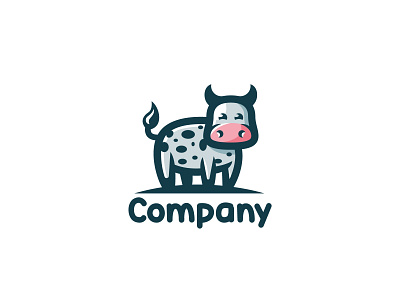 Cow Logo brand branding design illustration logo