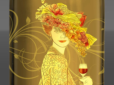 Wine label label wine woman