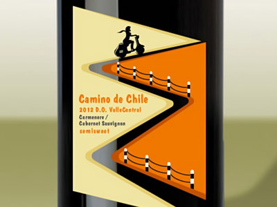 Wine Chile Camino bottle label pack wine