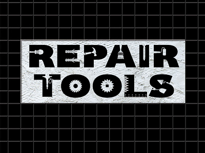 Repair Tools Lettering lettering logo repair tools