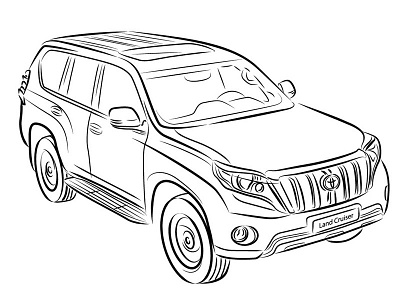 Toyota Land Cruizer Illustration cruizer illustration land toyota