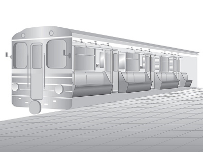 Underground metropolitan carriage vector