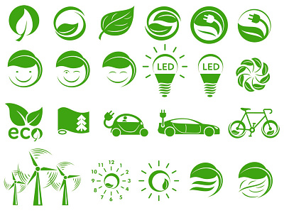 Ecology icons set ecology icons set