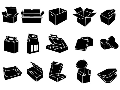 Packaging Icons Set icons packaging set