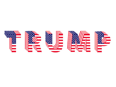 Trump USA Flag Letters