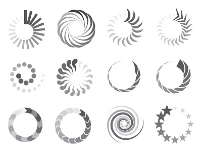 Loading status swirl circles spirals circles loading spirals status swirl